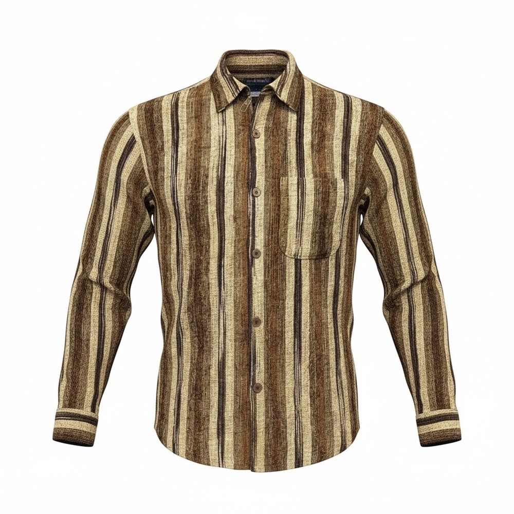 Vintage Chapter by Kohli Mens 2XL Button Up Shirt Long Sleeve Stripe Casual